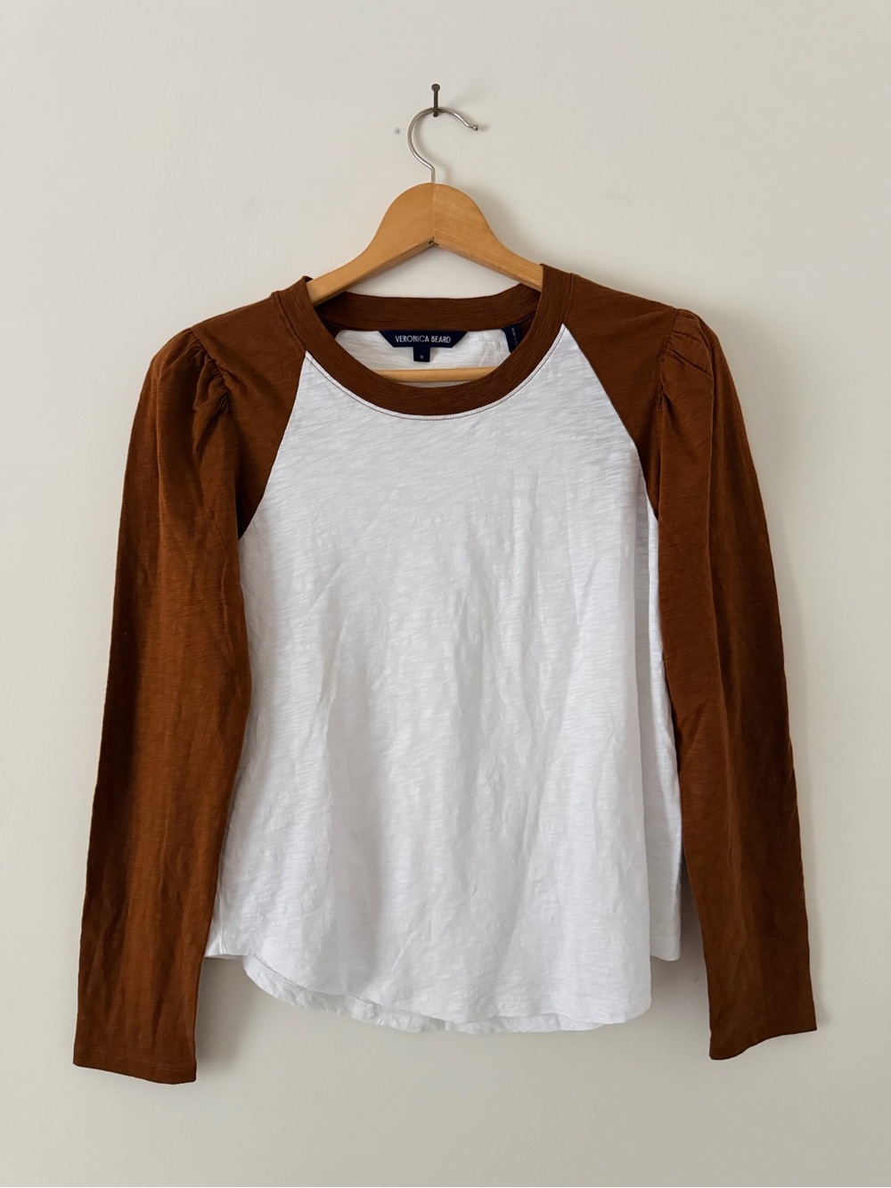 Veronica Beard Mason Cotton Baseball Tee - Picture 3 of 7